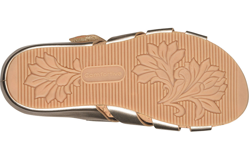 Comfortiva Women's Gianna Low Wedge Slide Sandal