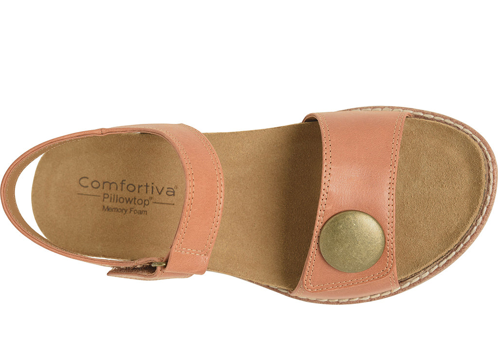 Comfortiva Women's Gwen Slip-Resistant Low Wedge Sandal