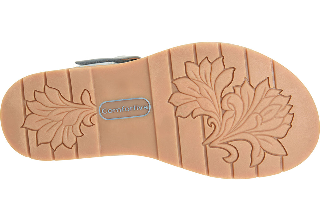 Comfortiva Women's Gwen Slip-Resistant Low Wedge Sandal