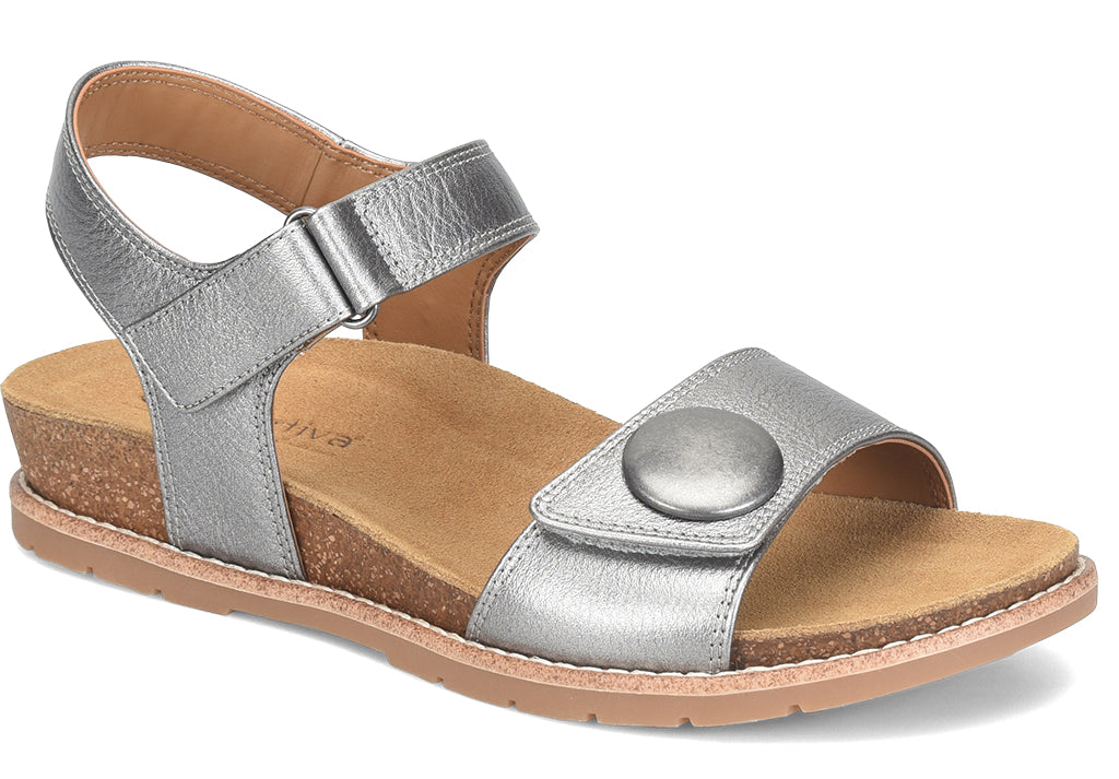 Comfortiva Women's Gwen Slip-Resistant Low Wedge Sandal