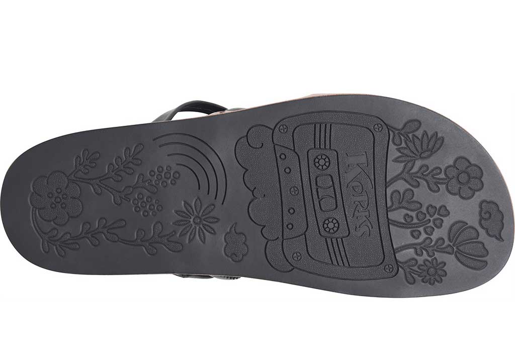 Korks Women's Audra Asymmetrical Strappy Slide Sandals