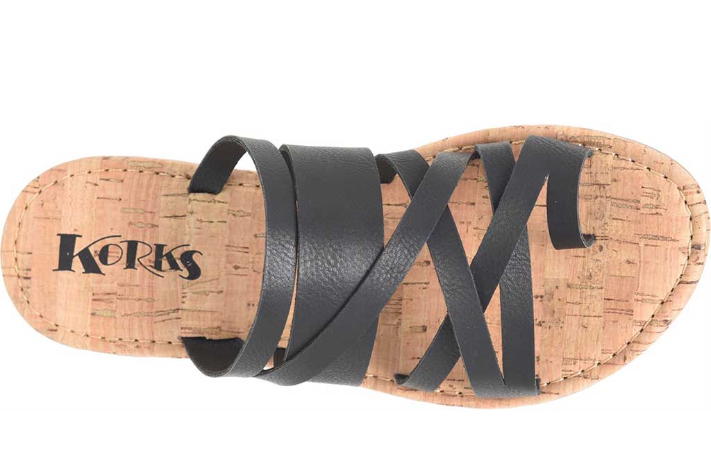 Korks Women's Clemons Strappy Toe Loop Slide Sandal