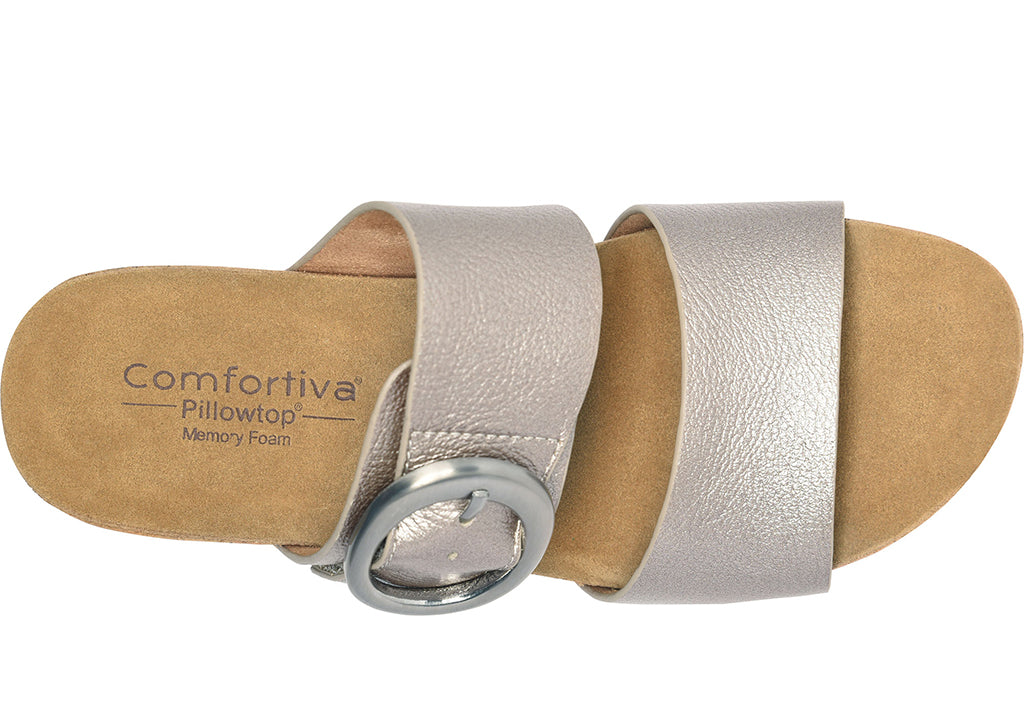 Comfortiva Women's Elizabeth Wedge Slide Sandal