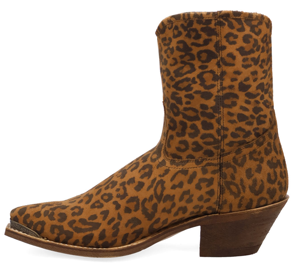 Laredo Women's Untamed Suede Leather Leopard Bootie
