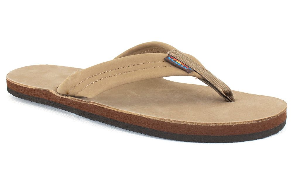 Rainbow Sandals Single Layer Thick Dark Brown