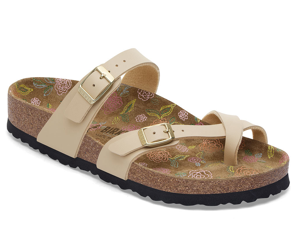 Birkenstock Women's Mayari Flowers Toe Loop Slide Sandal