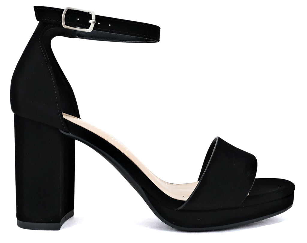 Soda Women's Mood Wide Fit Strappy Pump Sandal