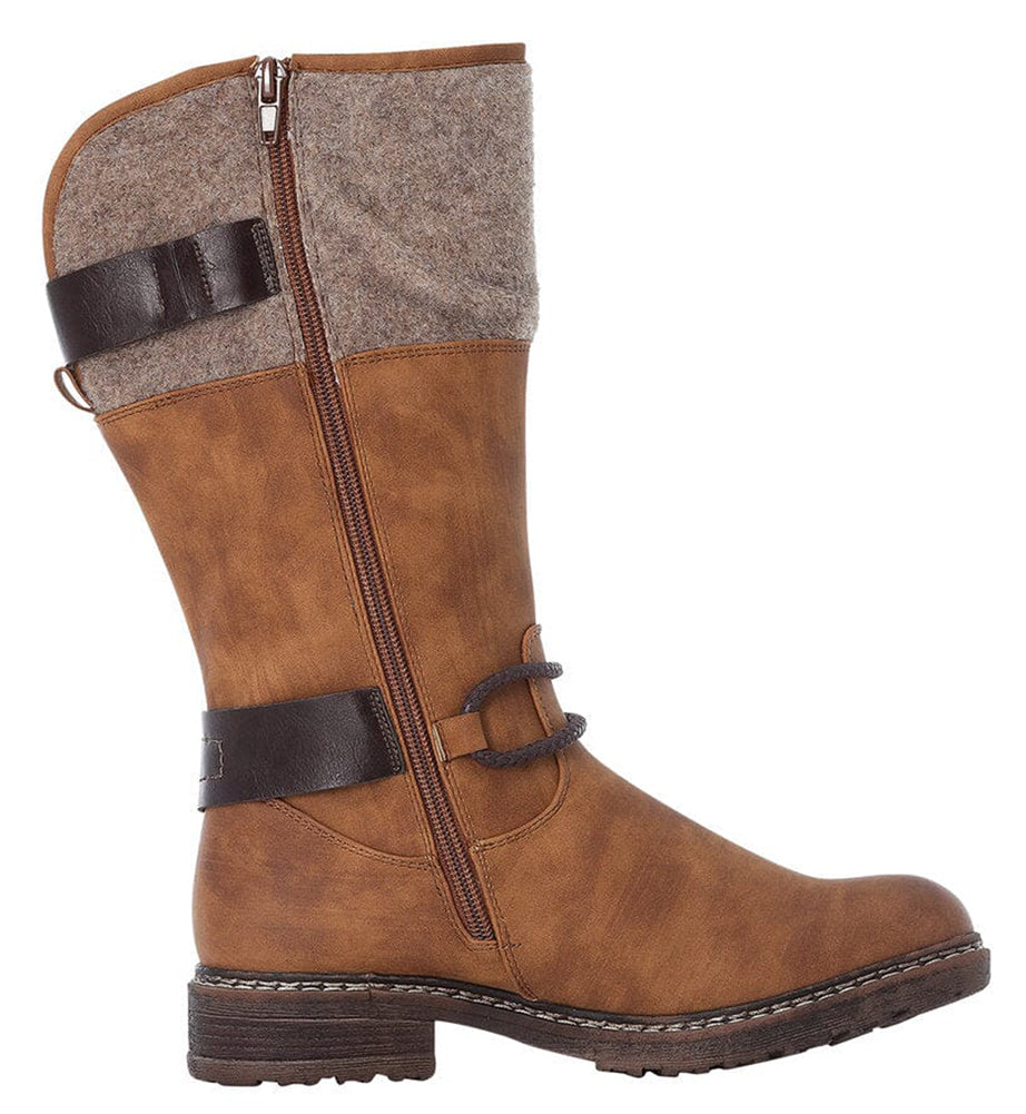 Rieker Women's Dominika 94774 Water-Resistant Mid-Calf Boot