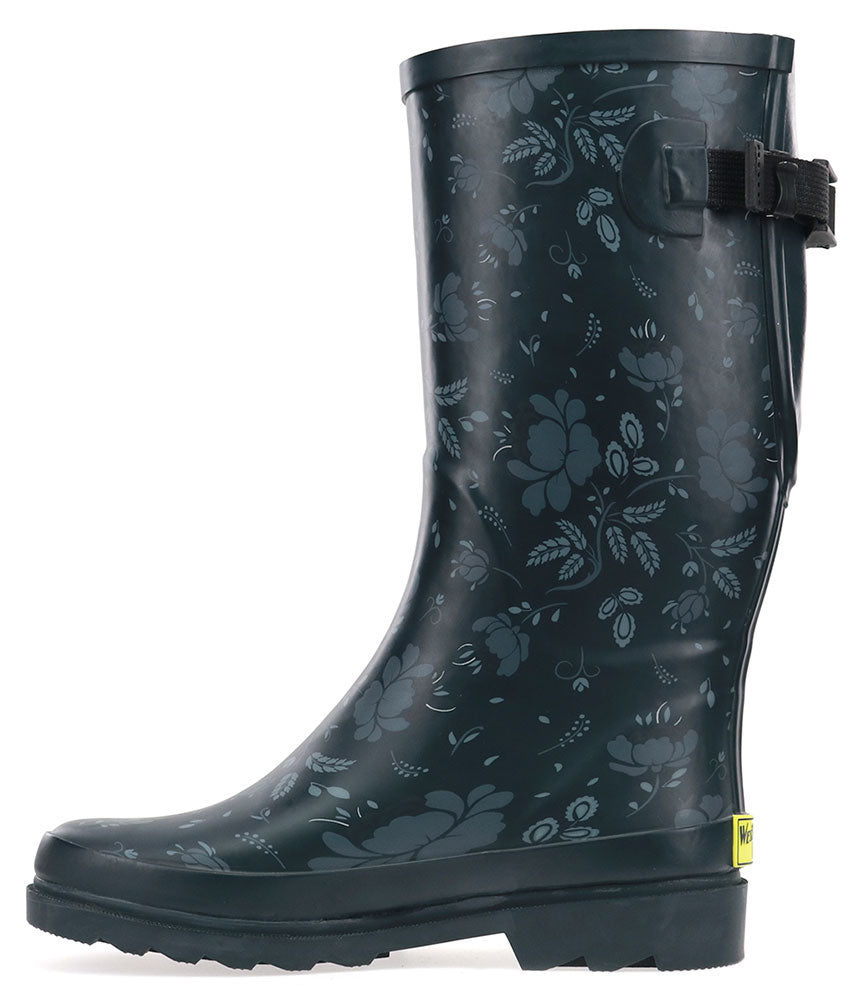 Western Chief Women's Tall Feminine Floral Wide Calf Rain Boot