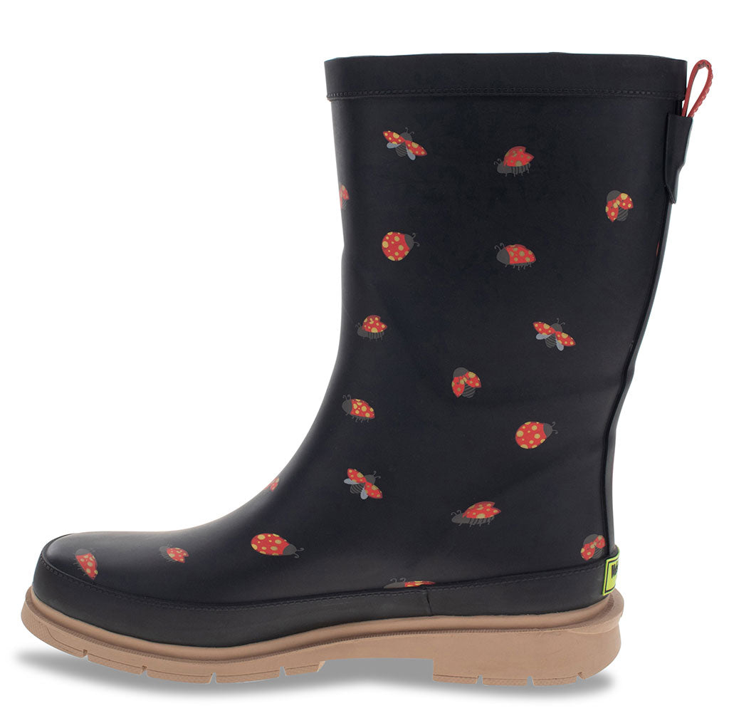 Western Chief Women's Lucky Ladybug Mid Rain Boot