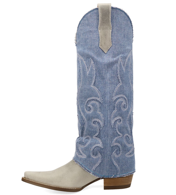 Dingo Women's Blue Jean Baby Knee High Leather Boot