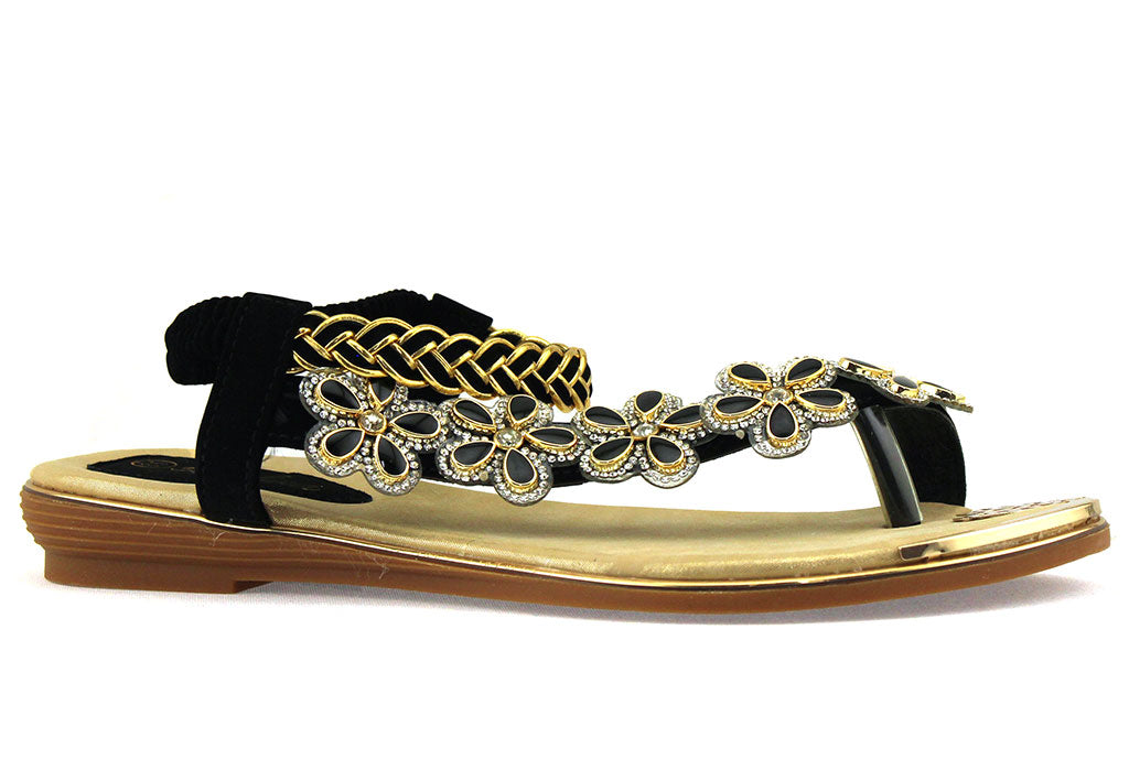 Atalina Women's Flower Flat Sandal