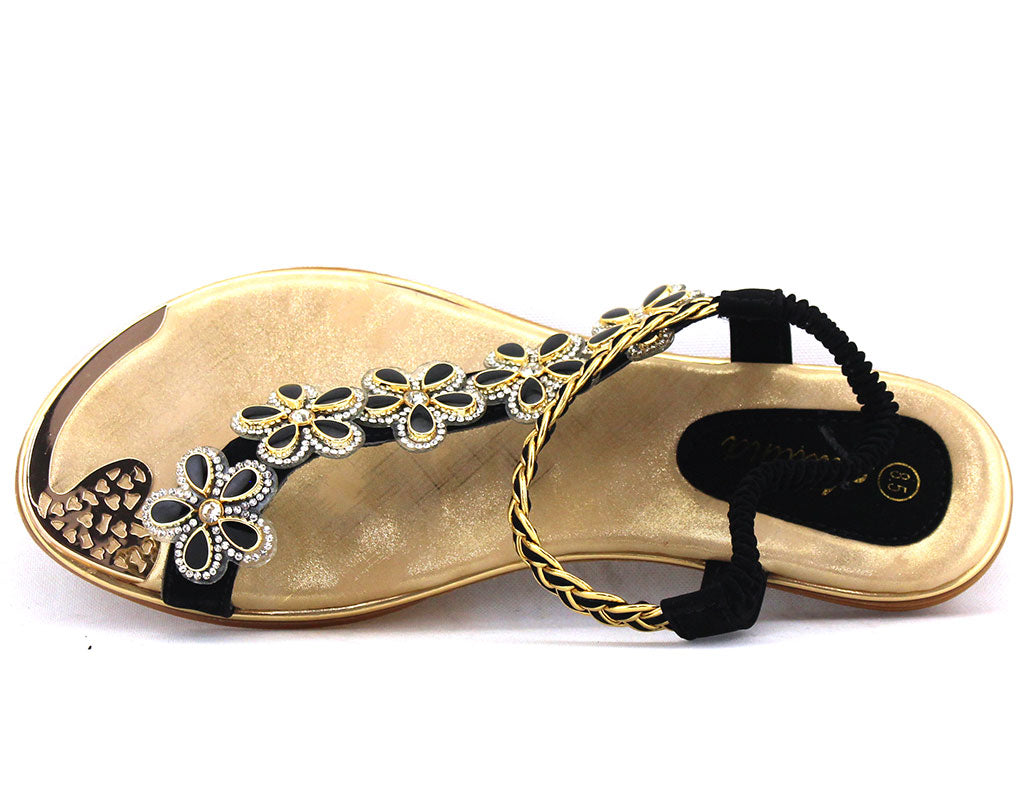 Atalina Women's Flower Flat Sandal