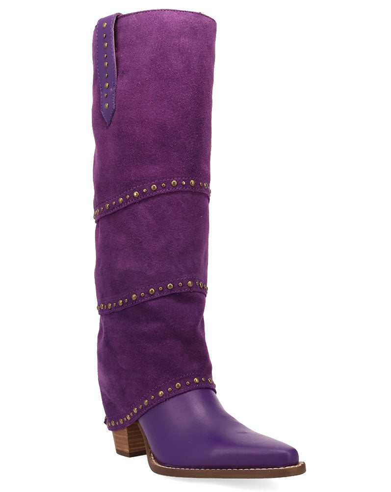 Dingo Women's Texani Knee High Tiered Cuff Suede Boot