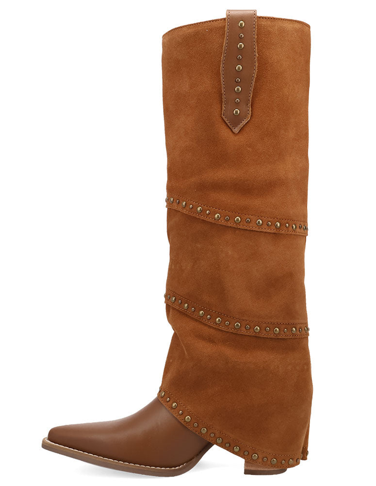 Dingo Women's Texani Knee High Tiered Cuff Suede Boot