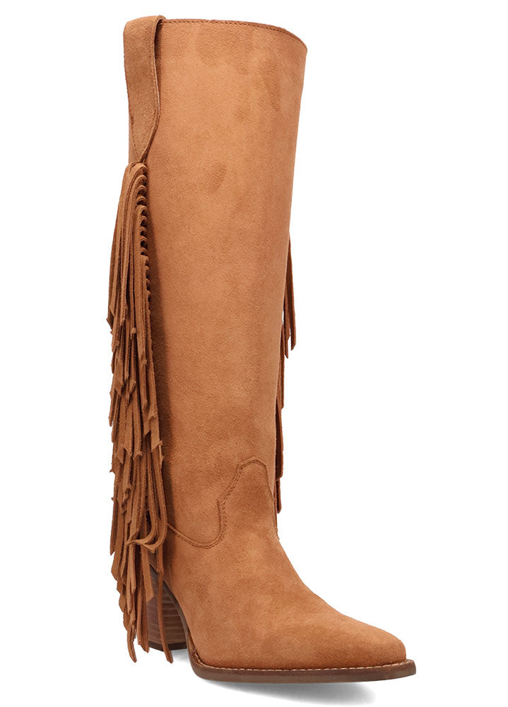 Dingo Women's Twister Fringe Leather Knee-High Boot