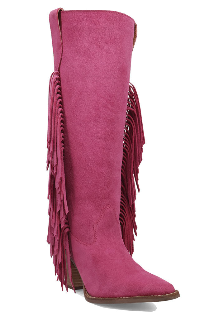Dingo Women's Twister Fringe Leather Knee-High Boot
