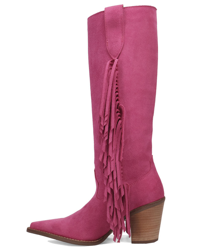 Dingo Women's Twister Fringe Leather Knee-High Boot