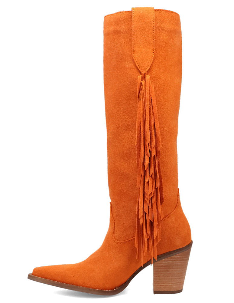 Dingo Women's Twister Fringe Leather Knee-High Boot