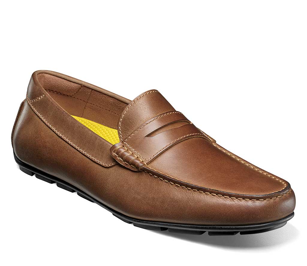 Florsheim Motor Black Knit Moc Toe Penny Driver Men's Shoes main image 0