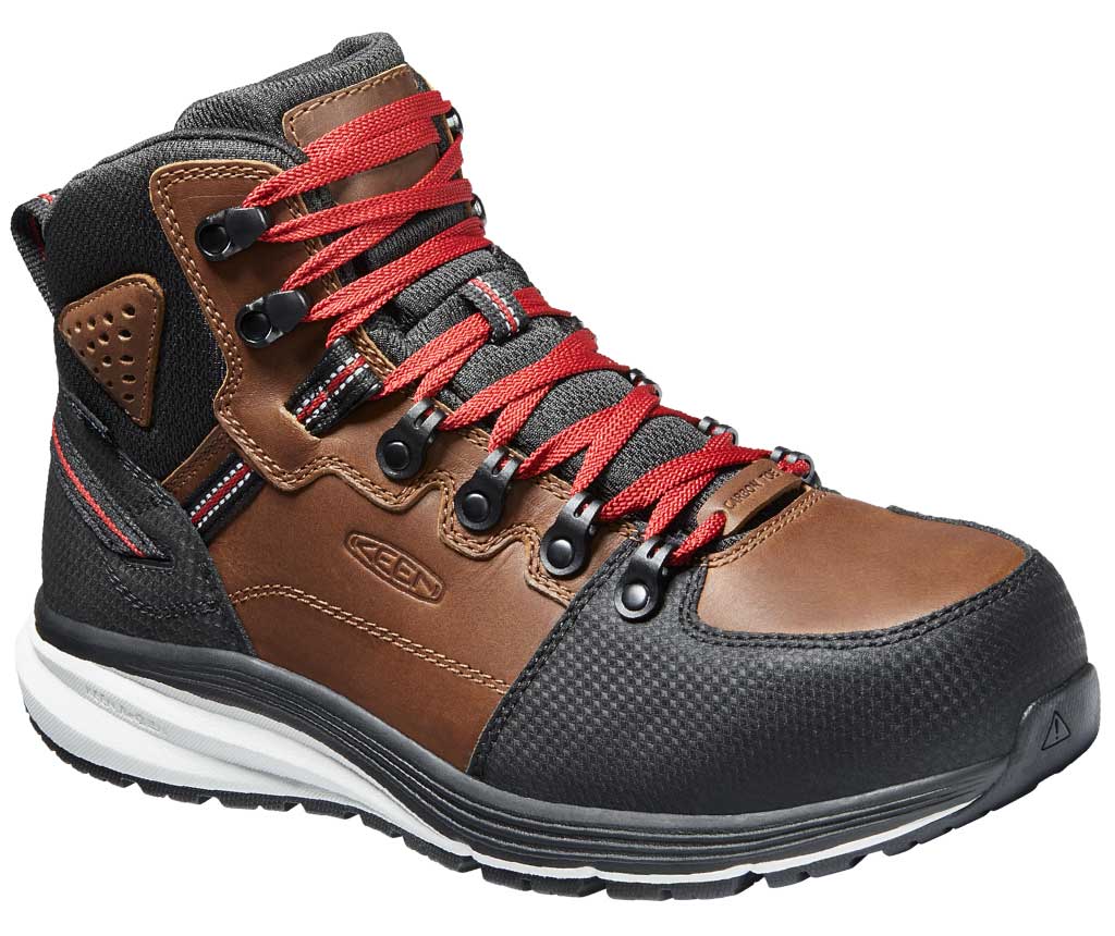 KEEN Utility Men's Red Hook Mid WP Carbon Toe Tobacco Black