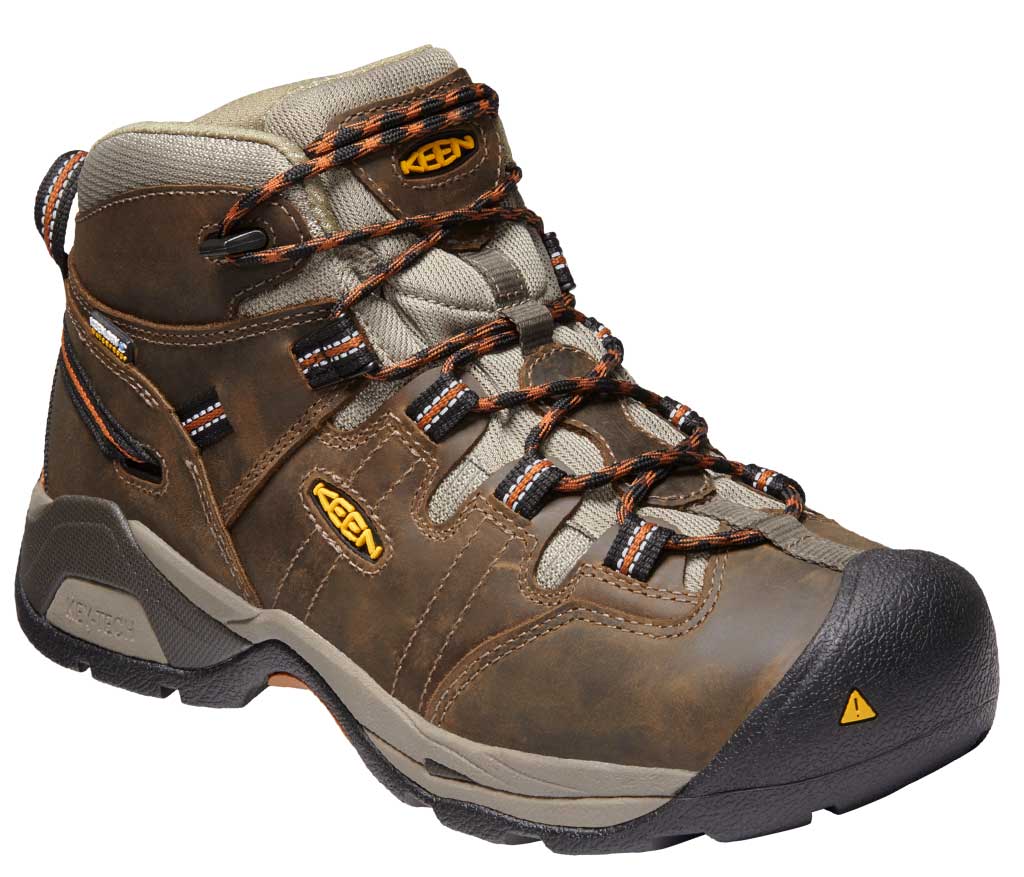 KEEN Utility Men's Detroit XT Mid WP Black Olive Leather Brown