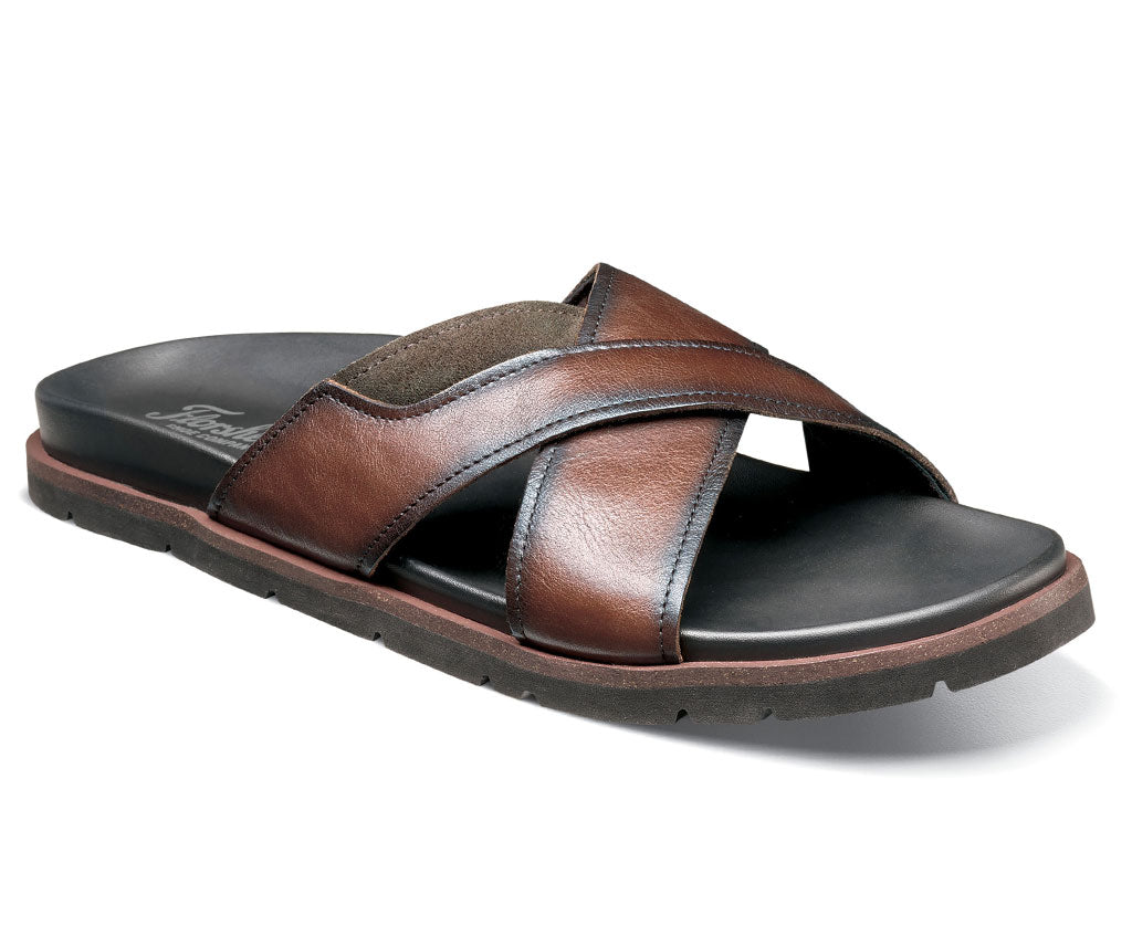 Florsheim Men's Bayside Cross Strap Slide Sandal