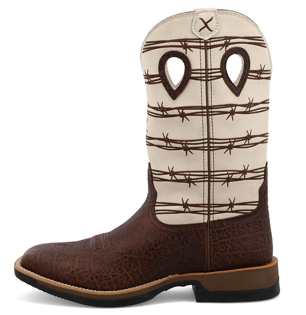 Twisted X Men's 12 Inch Tech X Boot Brown Elephant Print & Bone