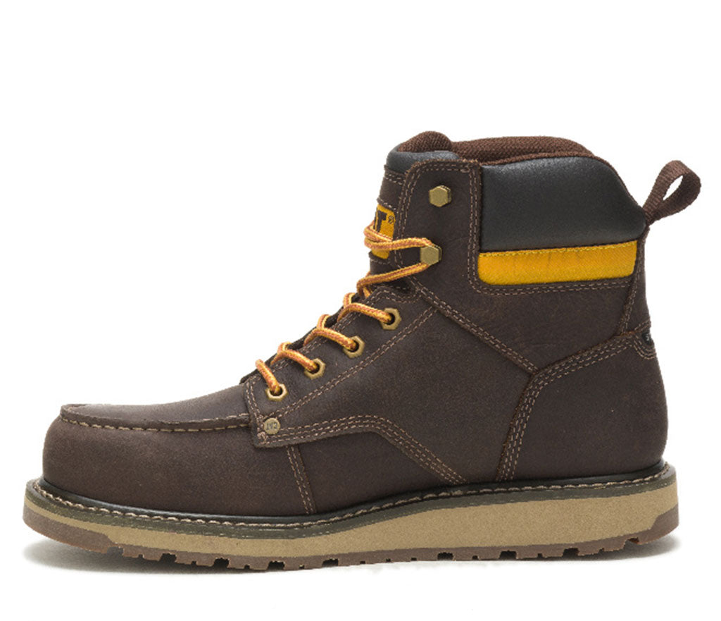 CAT Men's Calibrate Waterproof Steel Toe Slip-Resistant Work Boots