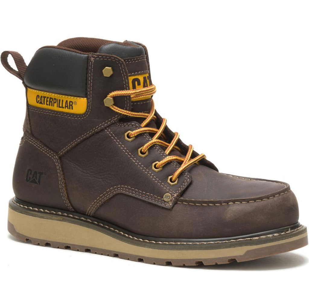 CAT Men's Calibrate Waterproof Steel Toe Slip-Resistant Work Boots