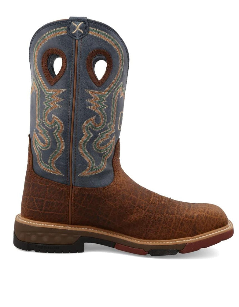 Twisted X Men's 12 Inch Alloy Toe Western Work Molasses Blend85