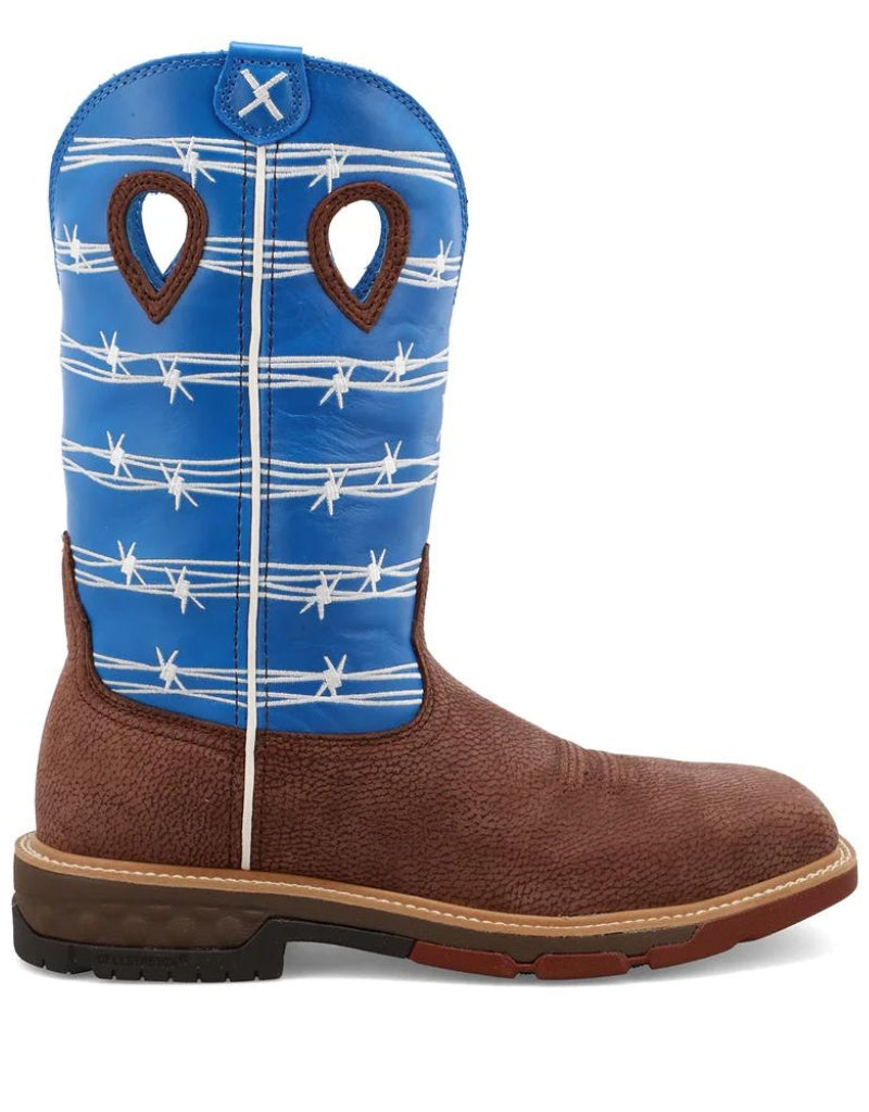 Twisted X Men's 12 Inch Western Work Alloy Toe Slip-Resistant