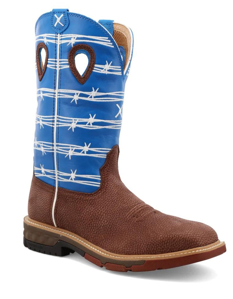 Twisted X Men's 12 Inch Western Work Alloy Toe Slip-Resistant