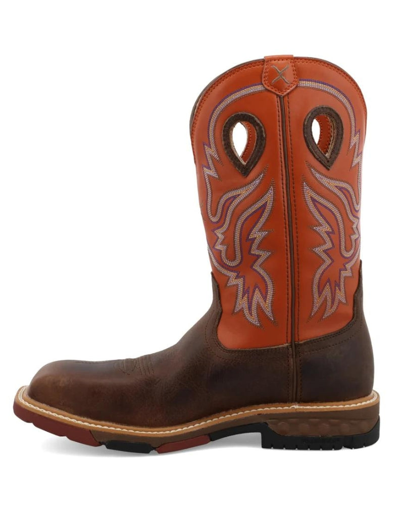 Twisted X Men's 12 Inch Waterproof Nano Composite leatherTWX Electrical Hazard Slip-Resistant