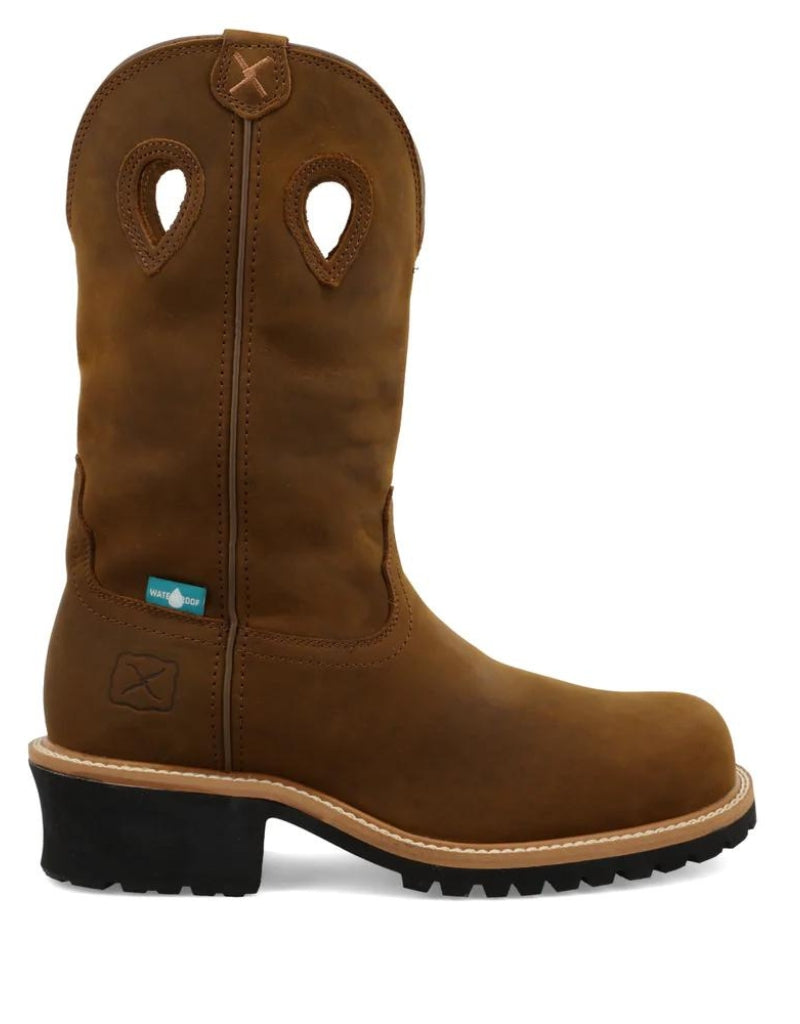 Work Twisted X Men's 12"" Pull On Logger Boot