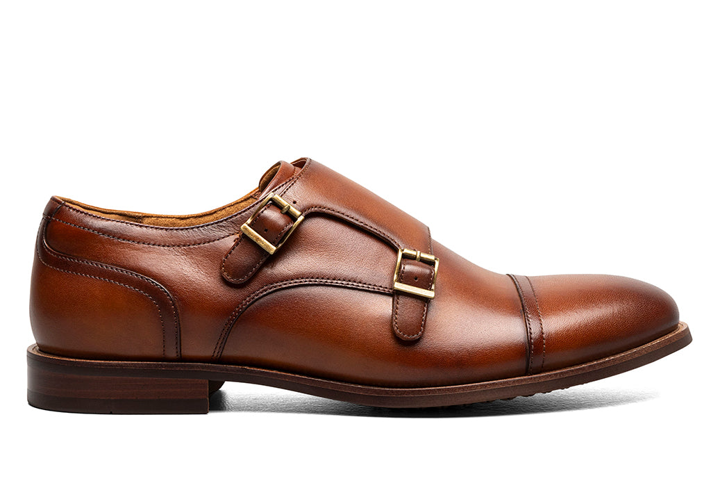 Florsheim Men's Rucci Cap Toe Double Monk Strap Loafer