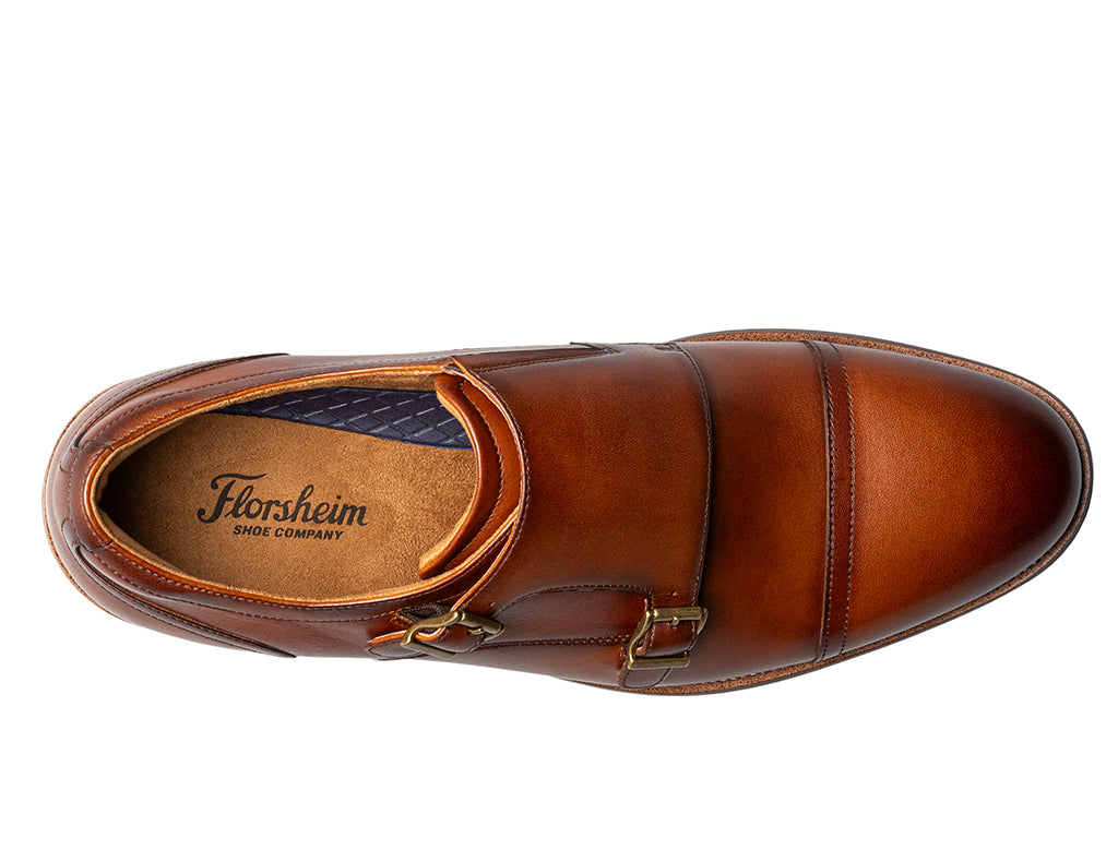 Florsheim Men's Rucci Cap Toe Double Monk Strap Loafer