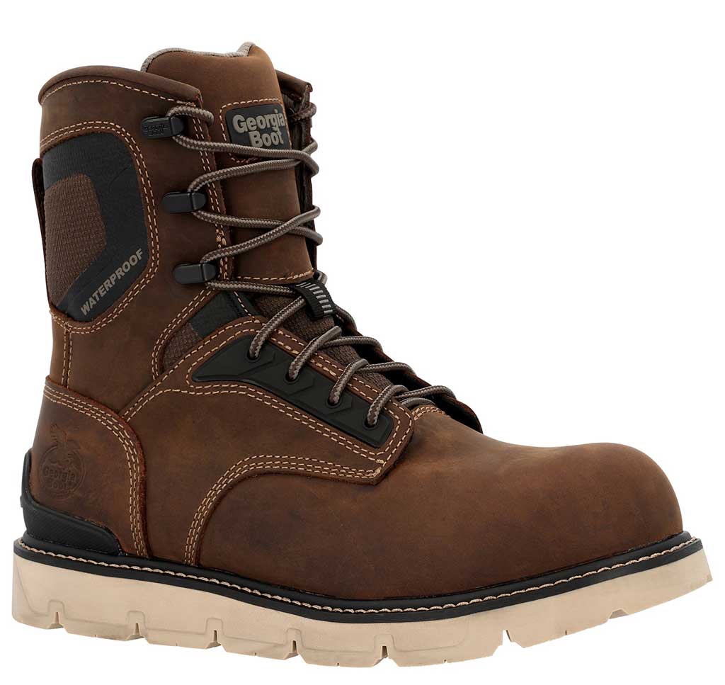 Georgia Boot Men's Carbon Flex Wedge 8 Inch Composite Toe Waterproof