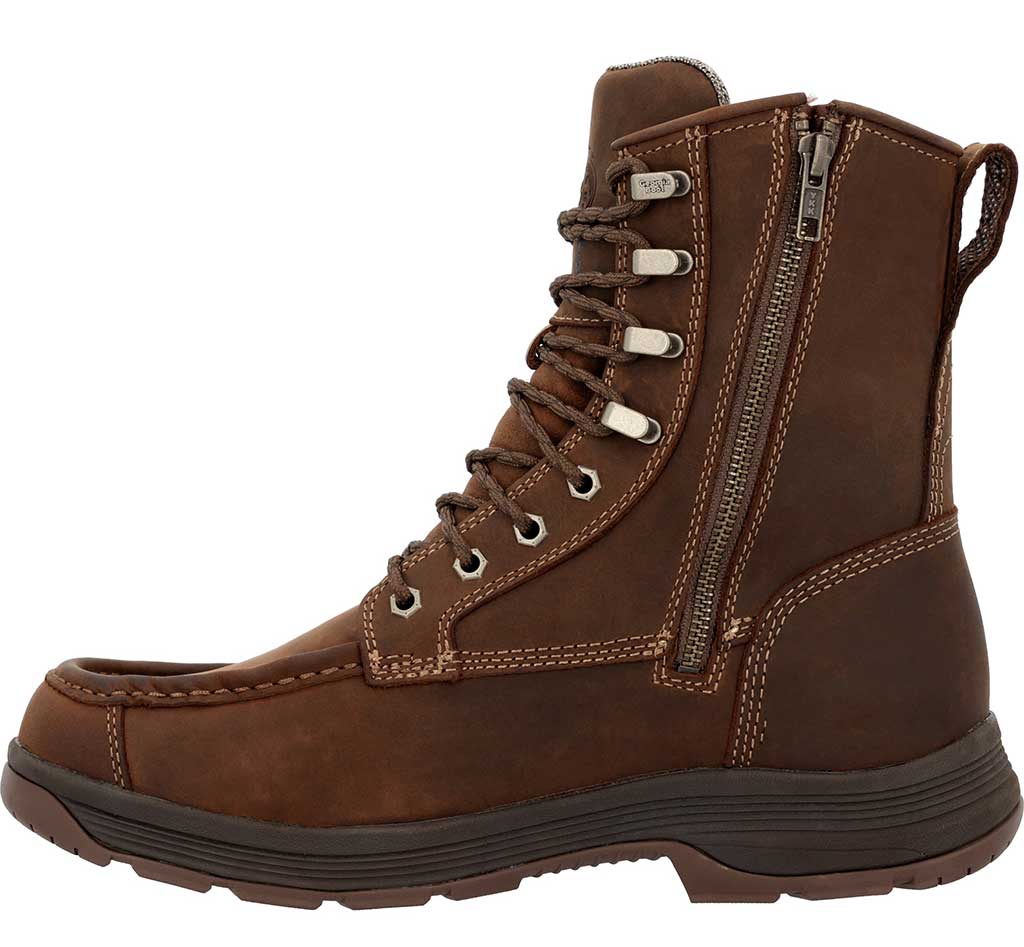 Georgia Boot Men's Athens SuperLyte Waterproof Side Zip Moc Soft Toe 8