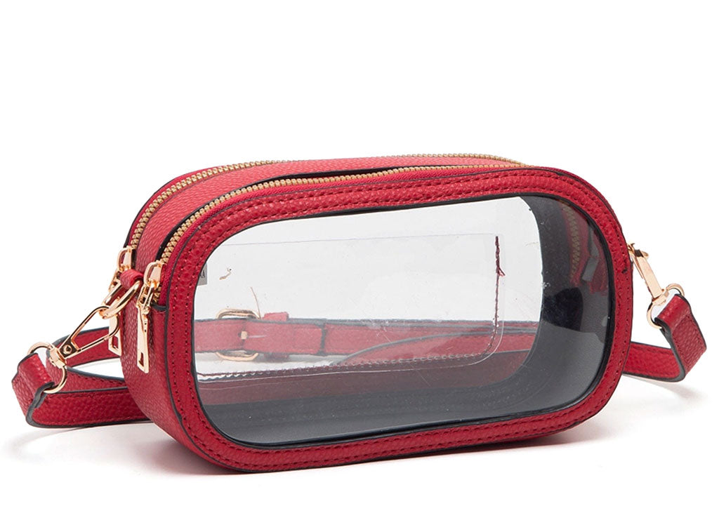 Queens Designs Stadium Clear Oval Crossbody Bags