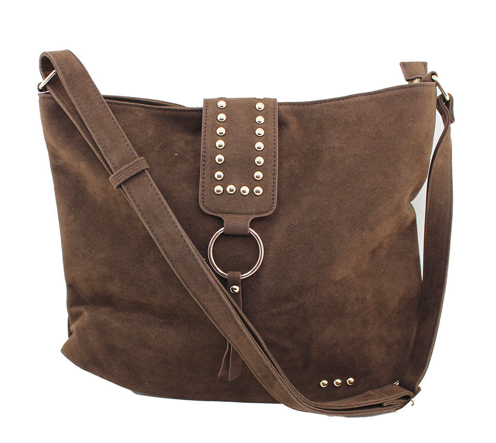 Pretty Simple Rosemary Suede Bucket Bag