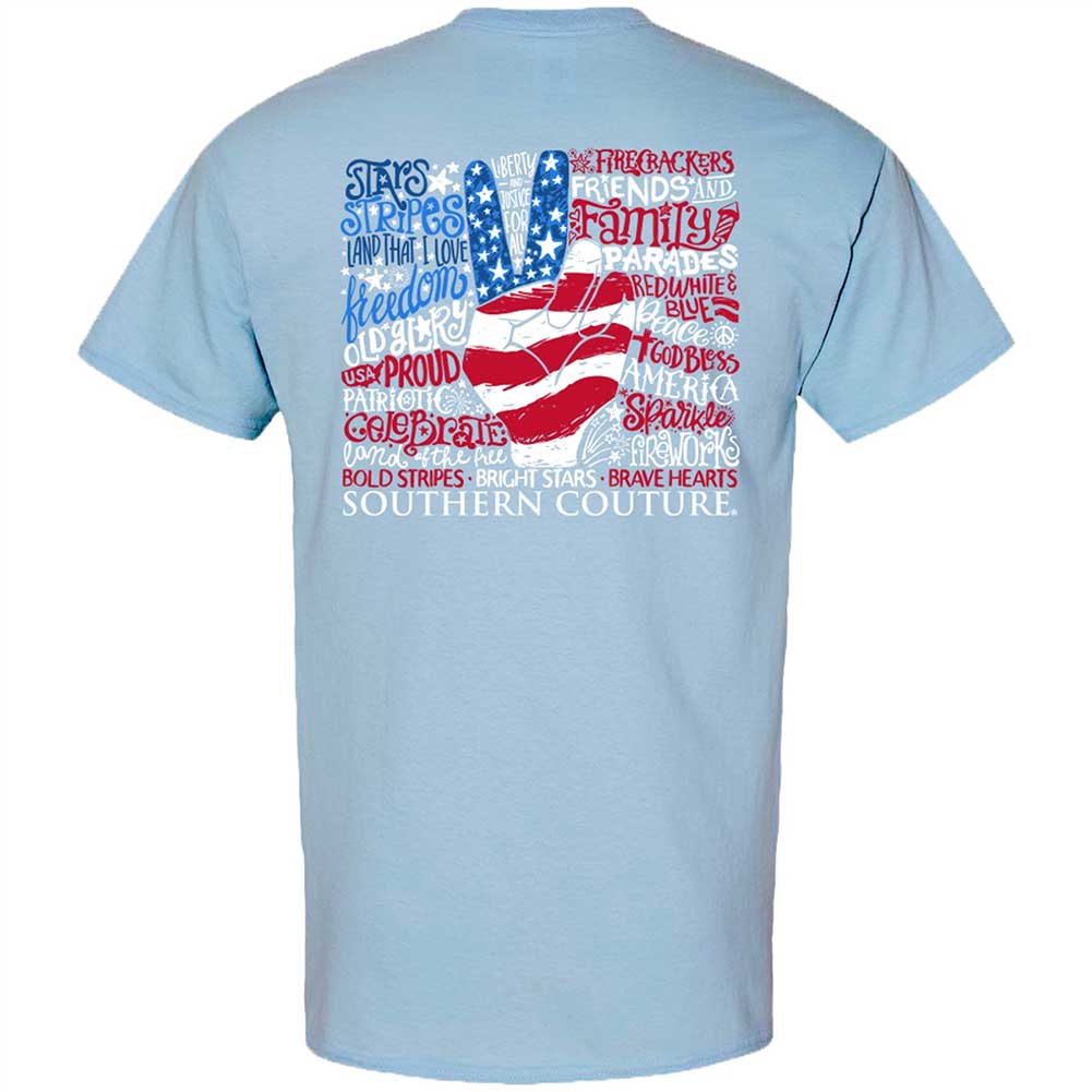 Southern Couture Star & Stripe Peace T-Shirt