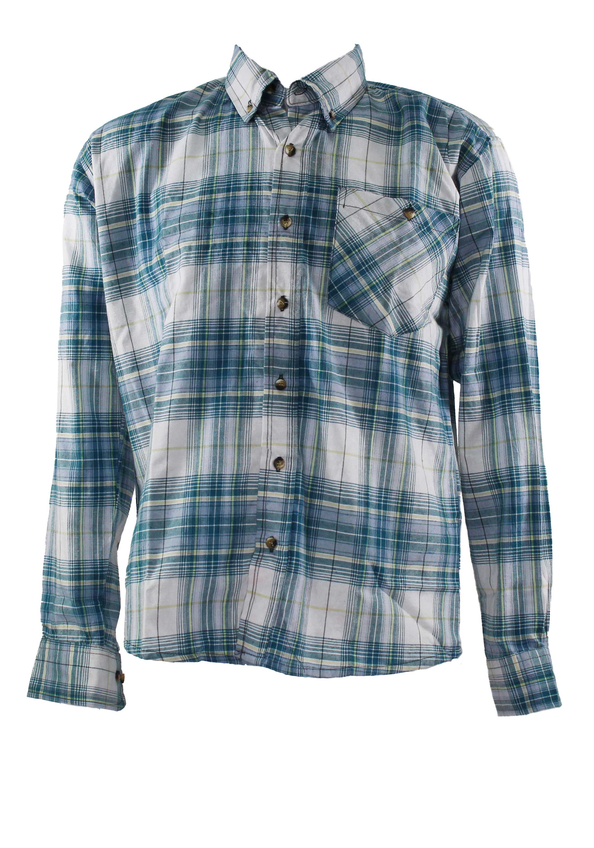 Stillwater Supply Co. Men's Indigo Washed Yarn Dyed Plaid