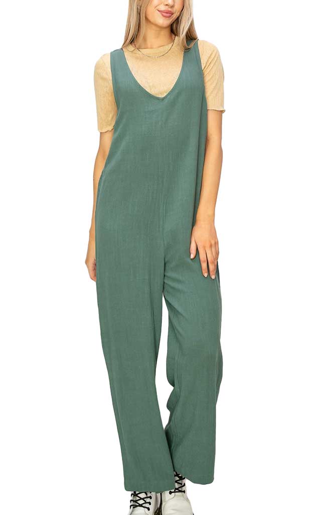 Hyfve Linen Sleeveless Jumpsuit