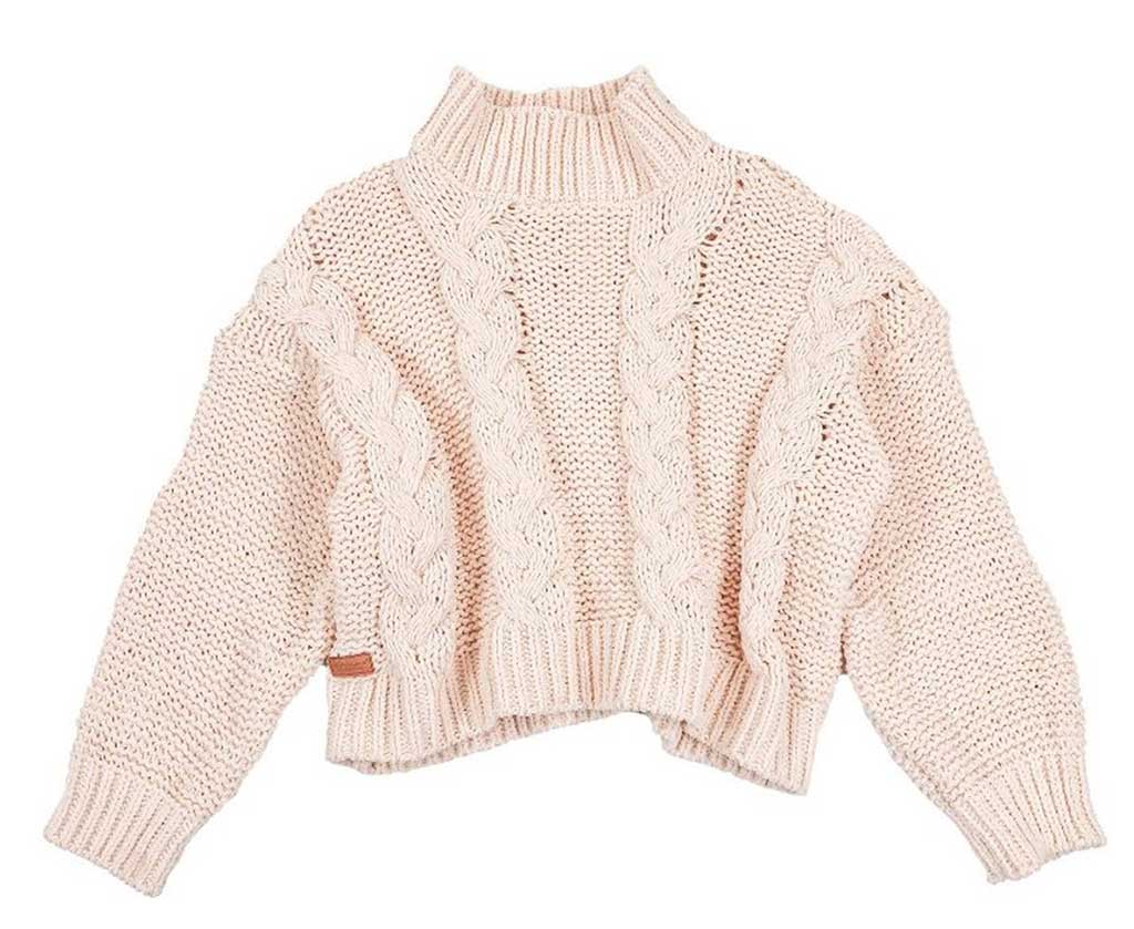 Simply Southern Braid Crop Sweater