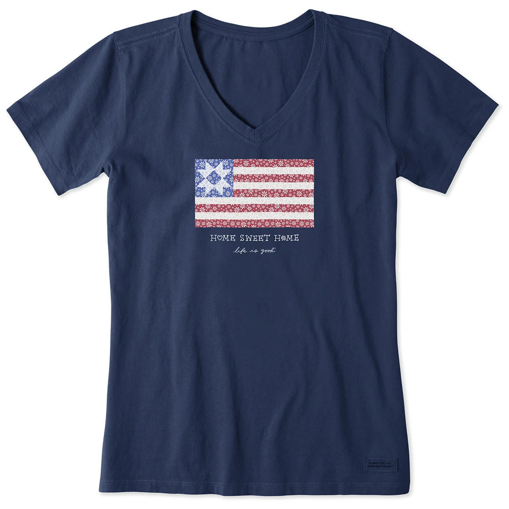 Life Is Good Home Sweet Flag T-Shirt
