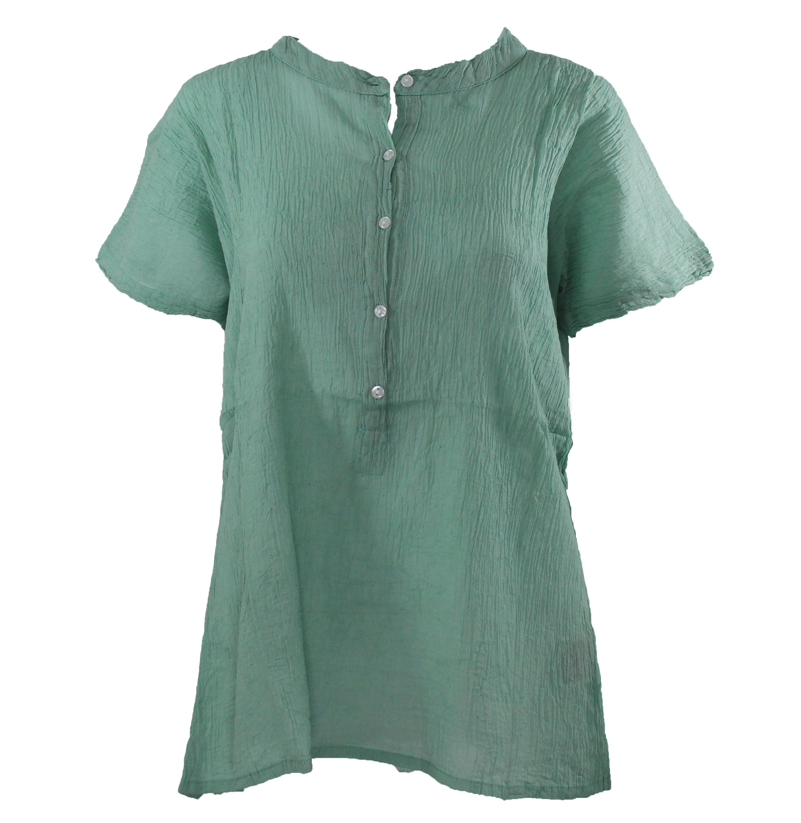 Stillwater Supply Co. Ladies Crepe Capped Sleeve Popover