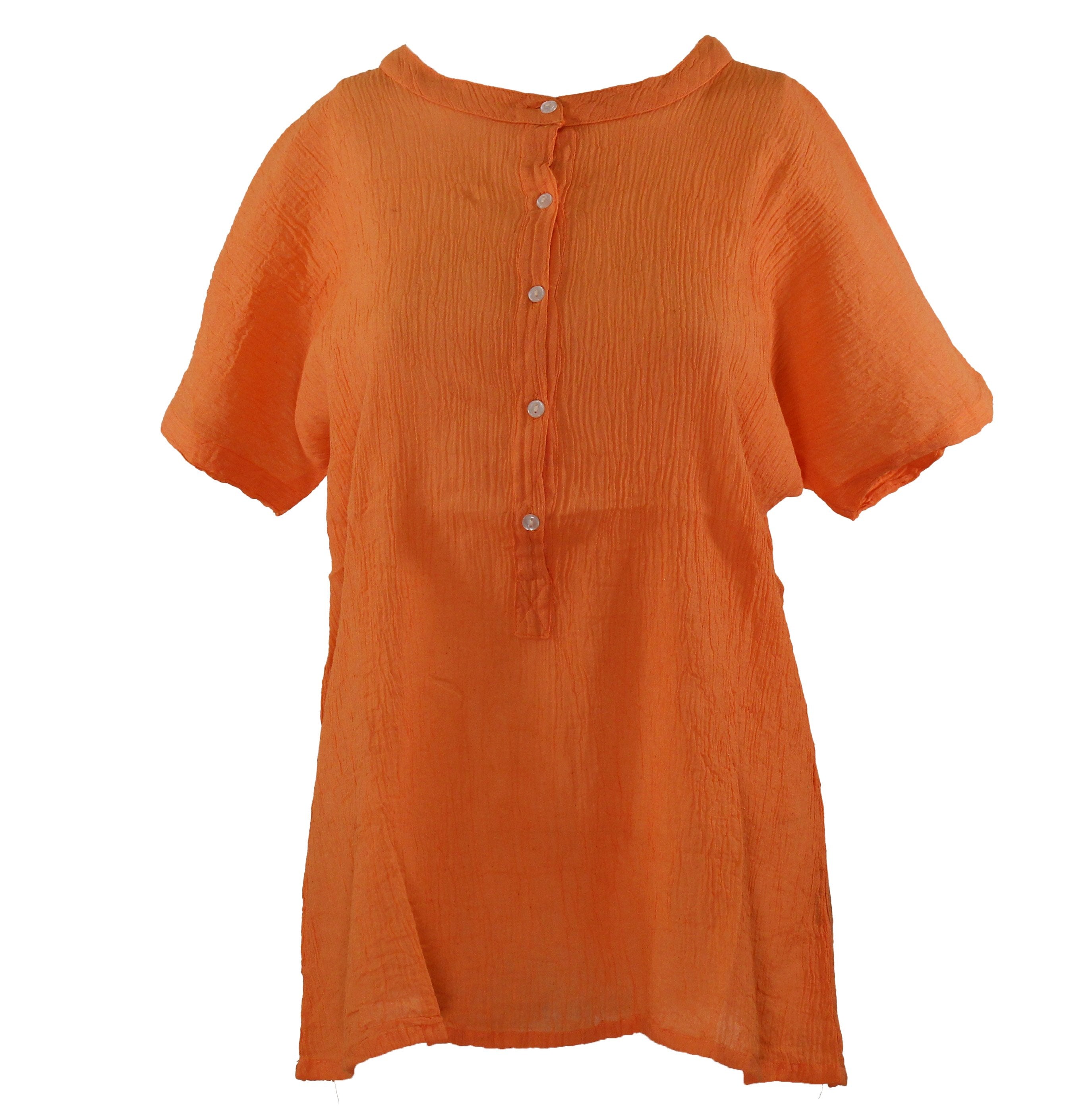 Stillwater Supply Co. Ladies Crepe Capped Sleeve Popover