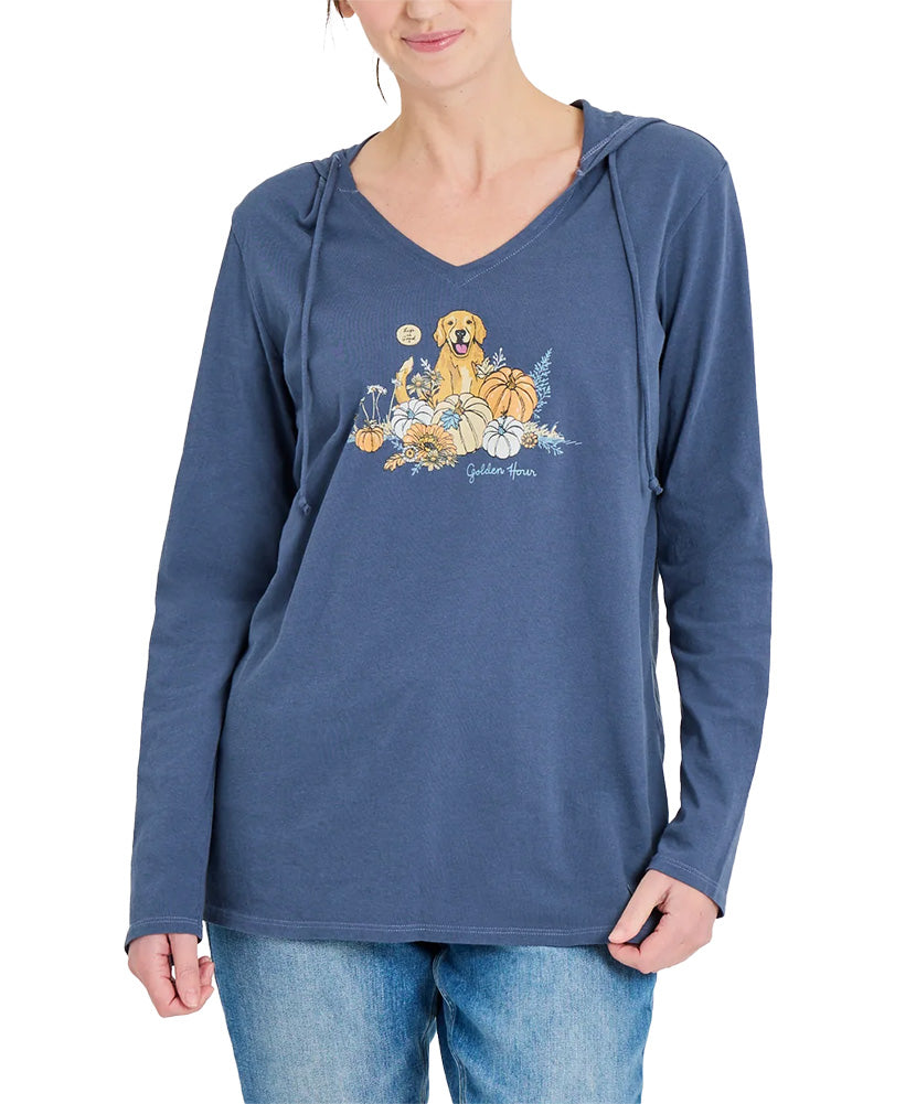 Life Is Good Women's Golden Hour Crusher-LITE Hooded T-Shirt