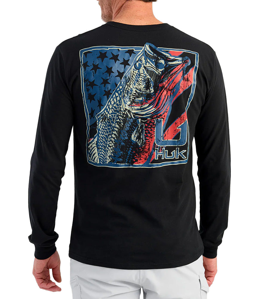 Huk KC Freshwater Icon Long Sleeve Pocket T-Shirt